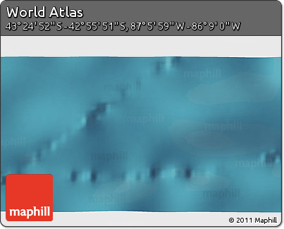 Satellite 3D Map of the Area around 43° 10' 22" S, 86° 37' 30" W