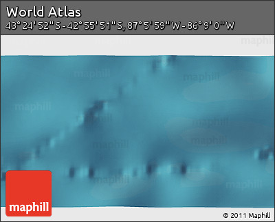 Satellite 3D Map of the Area around 43° 10' 22" S, 86° 37' 30" W