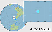 Savanna Style Location Map of the area around 43° 10' 22" S, 86° 37' 30" W