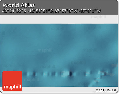 Satellite 3D Map of the Area around 43° 10' 22" S, 87° 28' 29" W