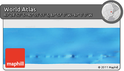Physical Panoramic Map of the Area around 43° 10' 22" S, 87° 28' 29" W