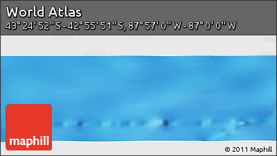 Physical Panoramic Map of the Area around 43° 10' 22" S, 87° 28' 29" W