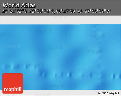 Physical 3D Map of the Area around 43° 10' 22" S, 88° 19' 29" W