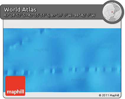 Shaded Relief 3D Map of the Area around 43° 10' 22" S, 89° 10' 30" W