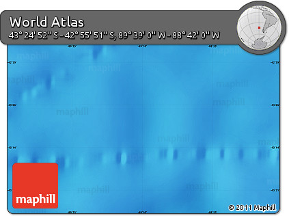 Shaded Relief Map of the Area around 43° 10' 22" S, 89° 10' 30" W