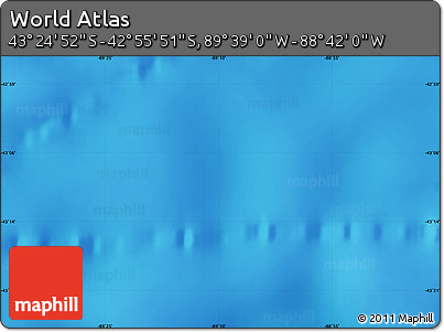 Shaded Relief Map of the Area around 43° 10' 22" S, 89° 10' 30" W