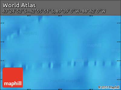 Shaded Relief Map of the Area around 43° 10' 22" S, 89° 10' 30" W