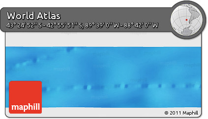 Physical Panoramic Map of the Area around 43° 10' 22" S, 89° 10' 30" W