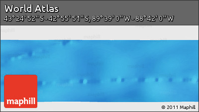 Physical Panoramic Map of the Area around 43° 10' 22" S, 89° 10' 30" W