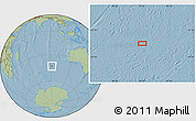Savanna Style Location Map of the area around 43° 10' 22" S, 91° 52' 30" E, hill shading
