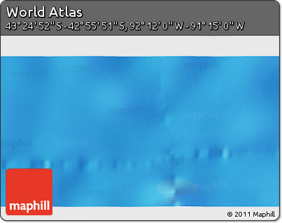 Physical 3D Map of the Area around 43° 10' 22" S, 91° 43' 29" W