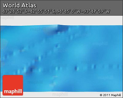 Physical 3D Map of the Area around 43° 10' 22" S, 94° 16' 30" W