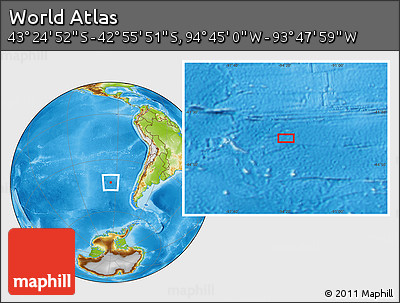 Physical Location Map of the Area around 43° 10' 22" S, 94° 16' 30" W