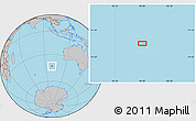 Gray Location Map of the area around 43° 10' 22" S, 99° 31' 30" E