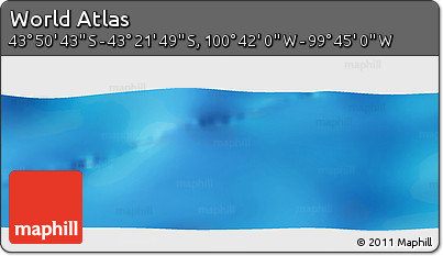 Shaded Relief Panoramic Map of the Area around 43° 36' 16" S, 100° 13' 29" W