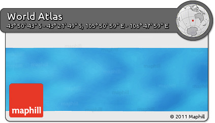 Physical Panoramic Map of the Area around 43° 36' 16" S, 106° 19' 29" E