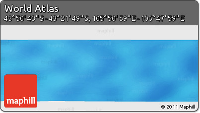 Physical Panoramic Map of the Area around 43° 36' 16" S, 106° 19' 29" E