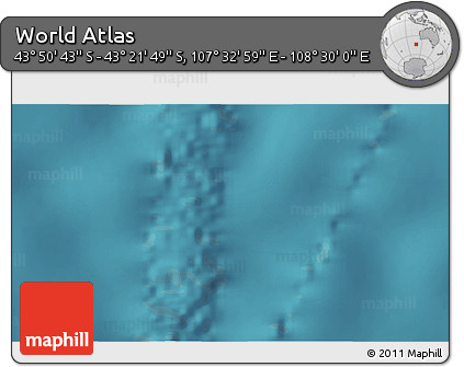 Satellite 3D Map of the Area around 43° 36' 16" S, 108° 1' 30" E