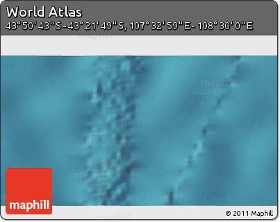 Satellite 3D Map of the Area around 43° 36' 16" S, 108° 1' 30" E