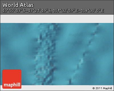 Satellite 3D Map of the Area around 43° 36' 16" S, 108° 1' 30" E