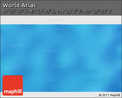 Physical 3D Map of the Area around 43° 36' 16" S, 108° 52' 30" E