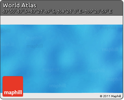 Physical 3D Map of the Area around 43° 36' 16" S, 108° 52' 30" E