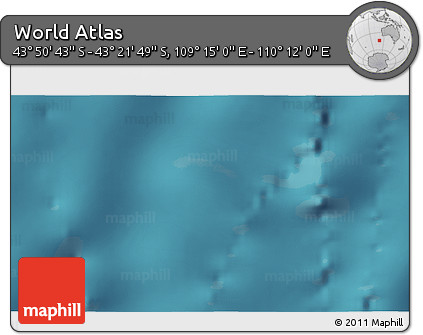 Satellite 3D Map of the Area around 43° 36' 16" S, 109° 43' 29" E