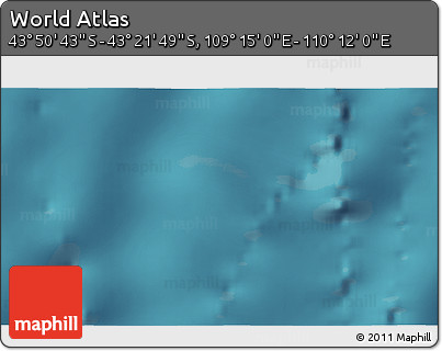 Satellite 3D Map of the Area around 43° 36' 16" S, 109° 43' 29" E