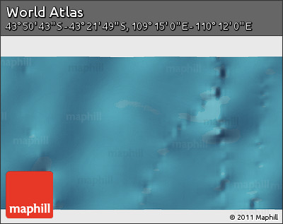 Satellite 3D Map of the Area around 43° 36' 16" S, 109° 43' 29" E
