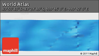 Physical Panoramic Map of the Area around 43° 36' 16" S, 109° 43' 29" E