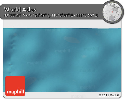Satellite 3D Map of the Area around 43° 36' 16" S, 110° 34' 29" E