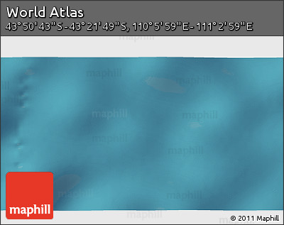 Satellite 3D Map of the Area around 43° 36' 16" S, 110° 34' 29" E