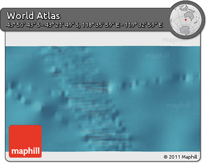 Satellite 3D Map of the Area around 43° 36' 16" S, 119° 4' 29" E