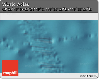 Satellite 3D Map of the Area around 43° 36' 16" S, 119° 4' 29" E