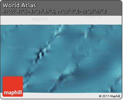 Satellite 3D Map of the Area around 43° 36' 16" S, 11° 58' 29" E