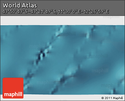 Satellite 3D Map of the Area around 43° 36' 16" S, 11° 58' 29" E