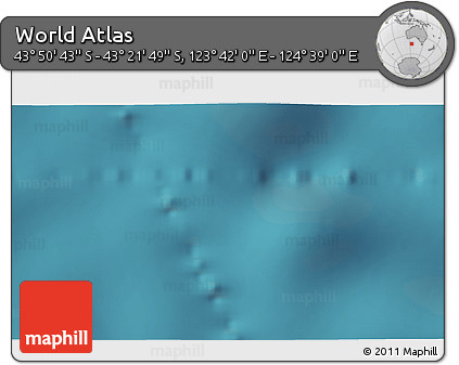 Satellite 3D Map of the Area around 43° 36' 16" S, 124° 10' 30" E