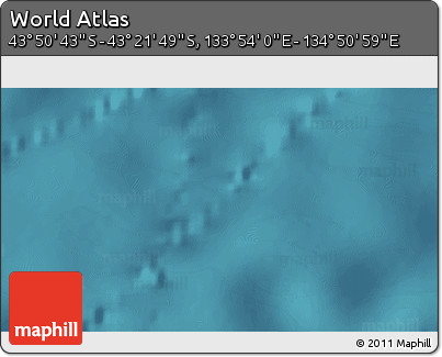 Satellite 3D Map of the Area around 43° 36' 16" S, 134° 22' 30" E