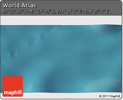 Satellite 3D Map of the Area around 43° 36' 16" S, 137° 46' 30" E