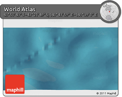 Satellite 3D Map of the Area around 43° 36' 16" S, 141° 10' 30" E