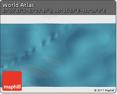 Satellite 3D Map of the Area around 43° 36' 16" S, 141° 10' 30" E