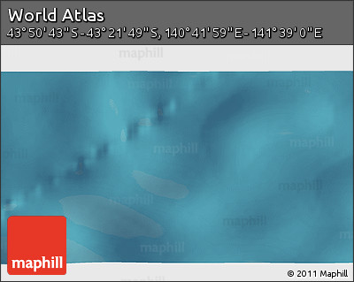 Satellite 3D Map of the Area around 43° 36' 16" S, 141° 10' 30" E