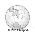 Outline Map of the Area around 43° 36' 16" S, 142° 52' 30" E, rectangular outline