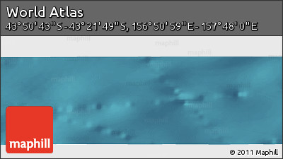 Satellite Panoramic Map of the Area around 43° 36' 16" S, 157° 19' 29" E