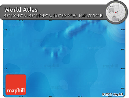 Political Map of the Area around 43° 36' 16" S, 164° 7' 30" E