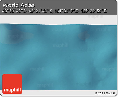 Satellite 3D Map of the Area around 43° 36' 16" S, 164° 58' 29" E
