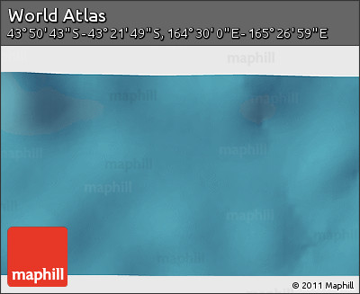 Satellite 3D Map of the Area around 43° 36' 16" S, 164° 58' 29" E