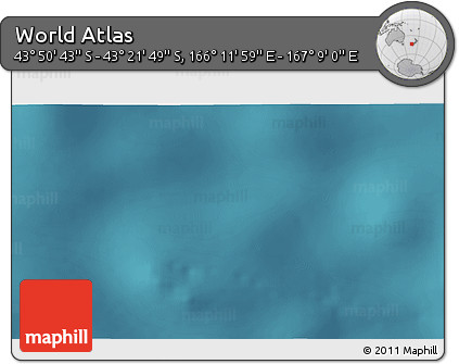Satellite 3D Map of the Area around 43° 36' 16" S, 166° 40' 30" E