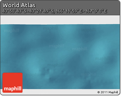 Satellite 3D Map of the Area around 43° 36' 16" S, 166° 40' 30" E