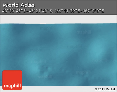 Satellite 3D Map of the Area around 43° 36' 16" S, 166° 40' 30" E